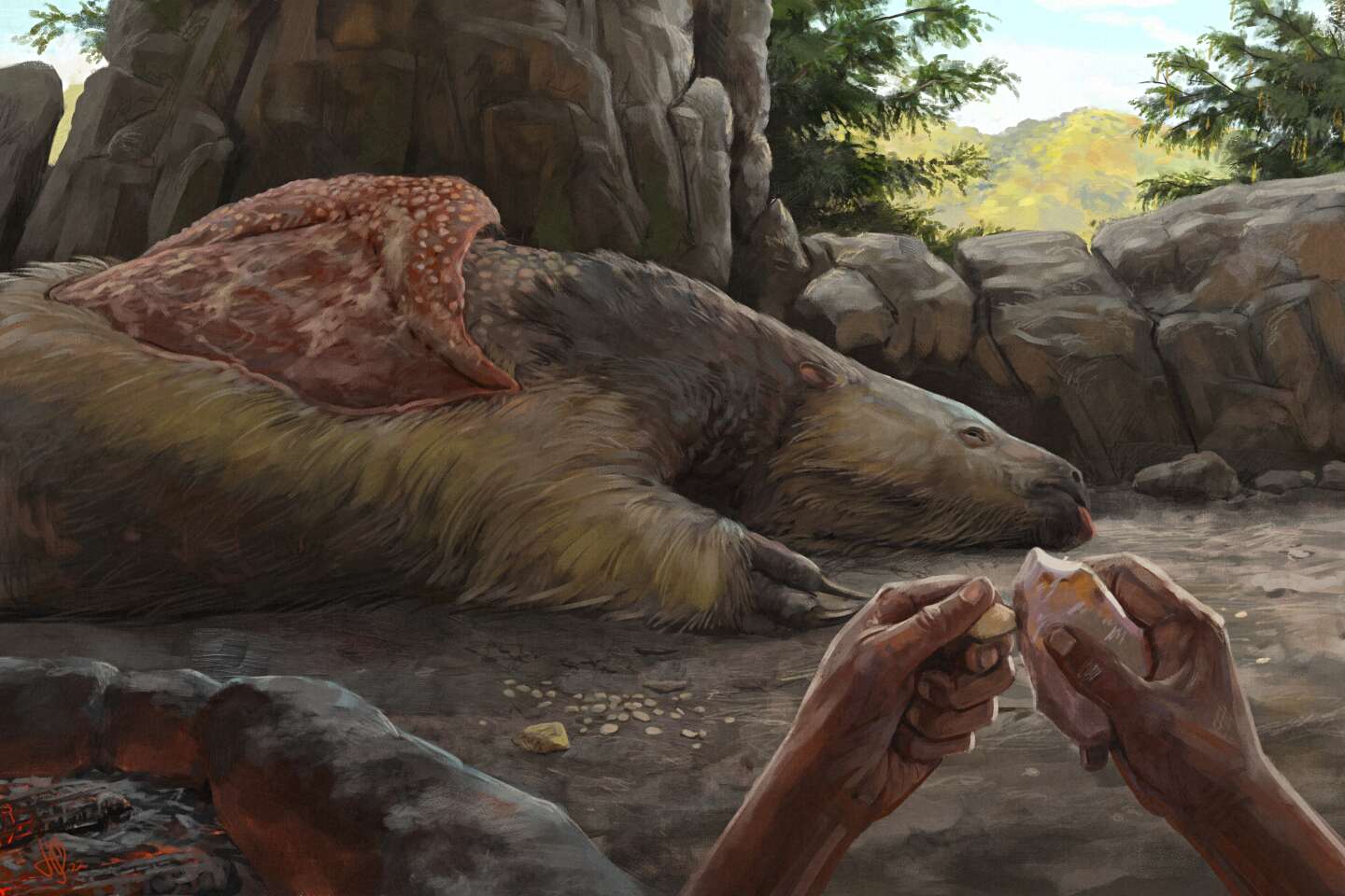 Giant sloth, source of adornment for prehistoric Brazilians