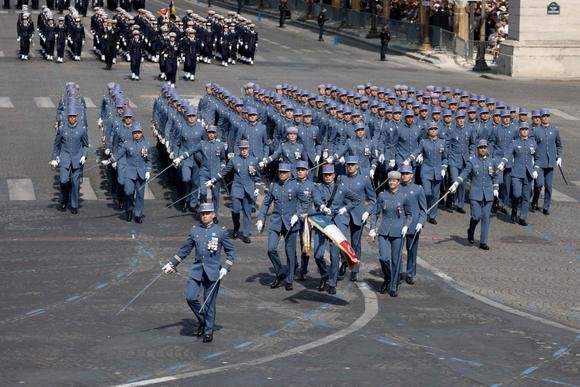 Des membres de l’école militaire des aspirants de Coëtquidan.