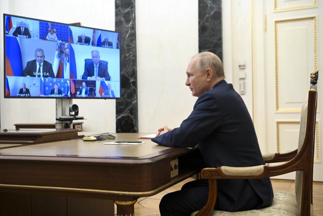Vladimir Putin, 14 de julio de 2023 en el Kremlin de Moscú.