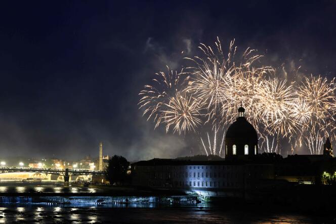 Los fuegos artificiales del Día Nacional en Toulouse, 14 de julio de 2023.