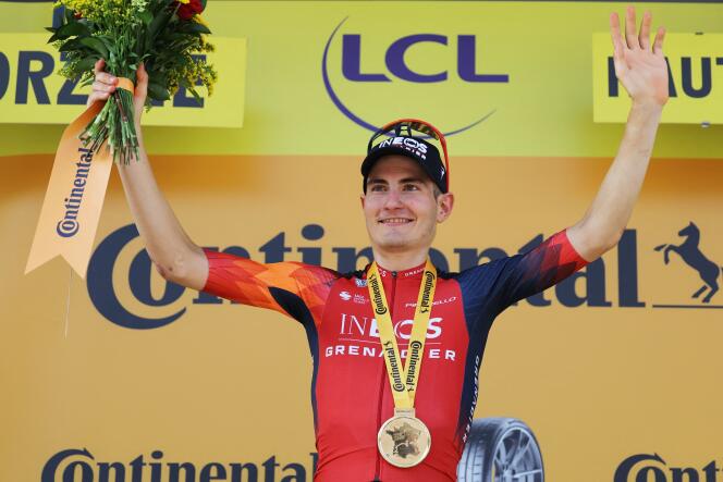Carlos Rodríguez, de Ineos Grenadiers, ganó la 14ᵉ etapa del Tour de Francia, sábado 15 de julio de 2023.