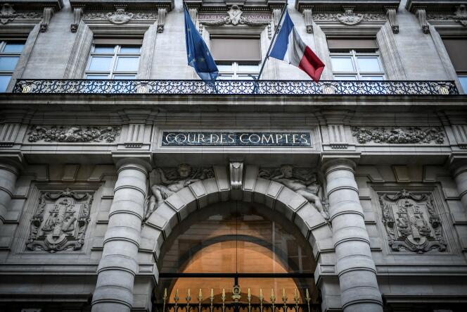 La façade de la Cour des comptes, le 16 février 2022, à Paris.