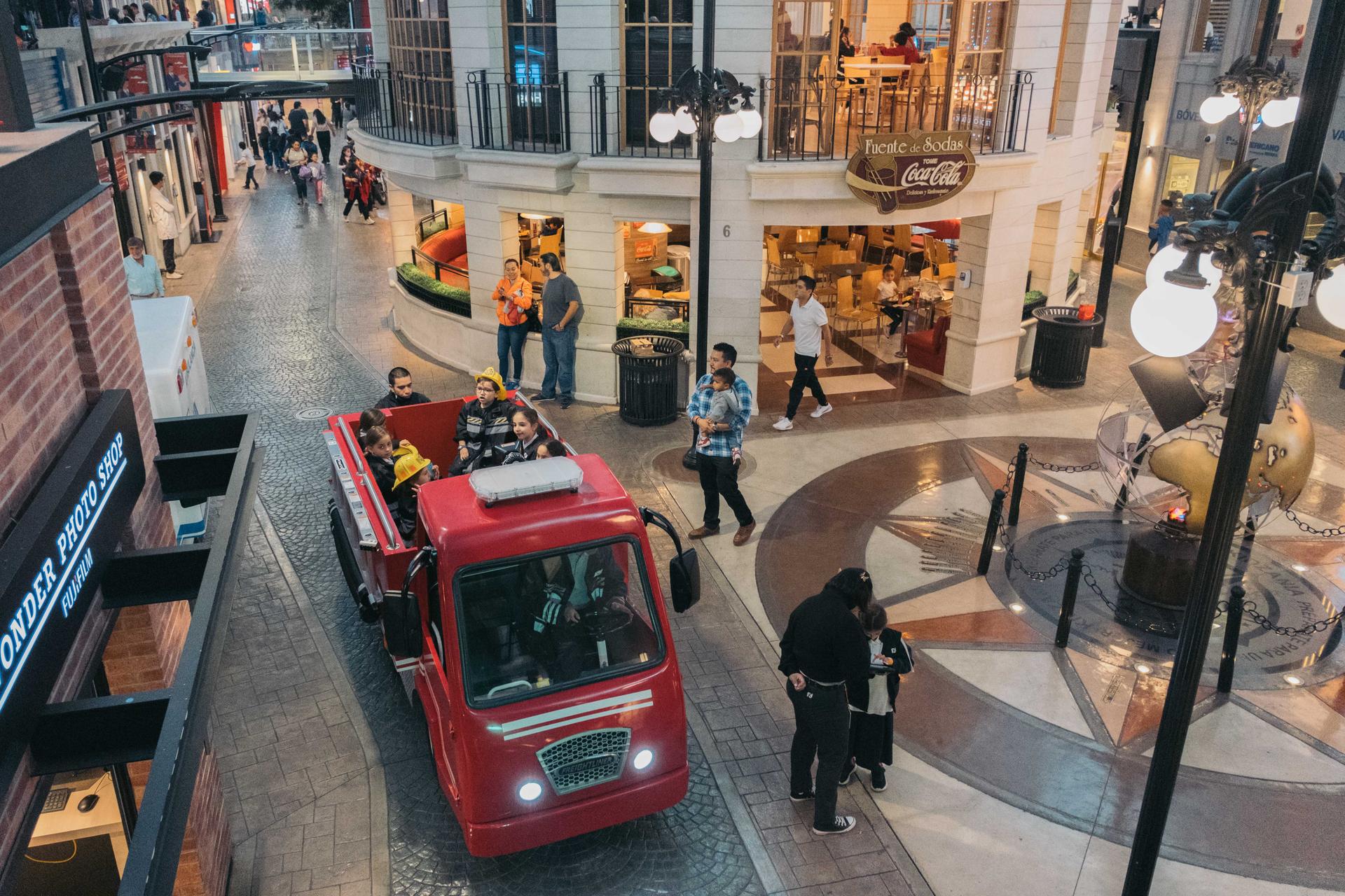 In a main street of KidZania Amusement Park on July 5, 2023, at Santa Fe Mall, Mexico City.