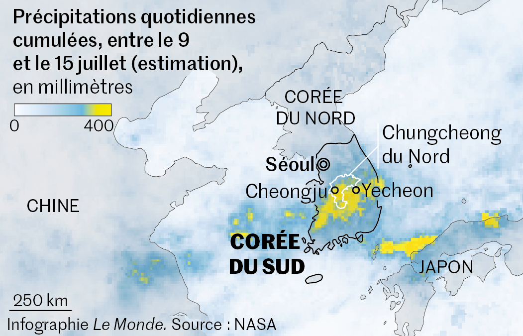 En Corée du Sud, des inondations mortelles et une timide prise de