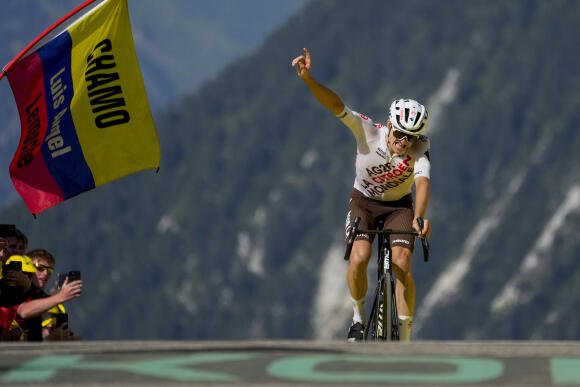 L’Autrichien Felix Gall, vainqueur de la 17e étape du Tour de France 2023 à Courchevel, le 19 juillet 2023.