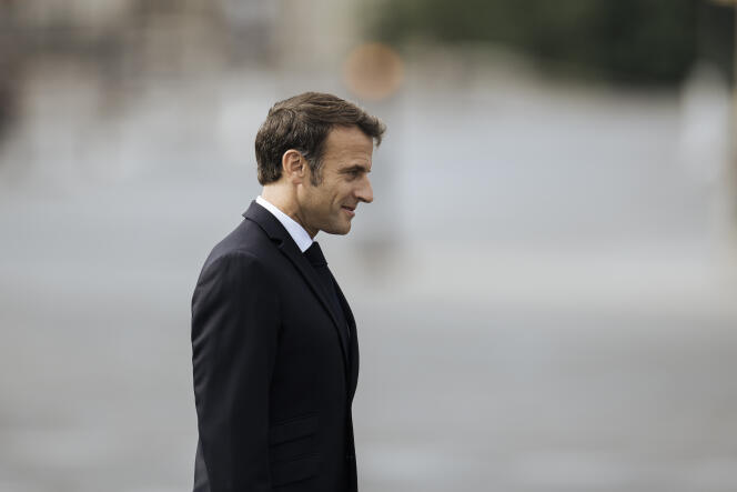 Emmanuel Macron, place de la Concorde, à Paris, le 14 juillet 2023.