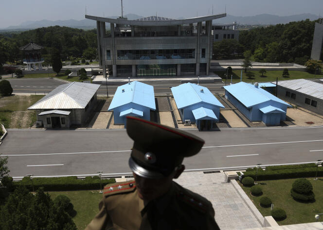 Zone démilitarisée (DMZ) qui sépare les deux Corées à Panmunjom, en Corée du Nord, le 20 juin 2018.