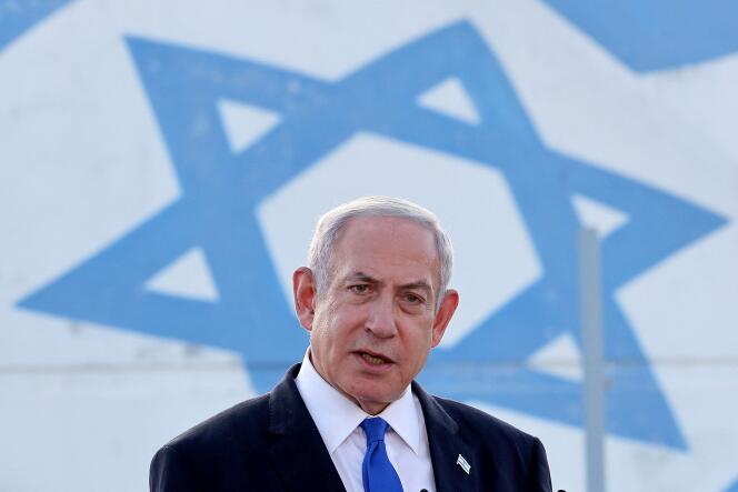 Le premier ministre israélien, Benyamin Nétanyahou, durant un discours, le 5 juillet 2023, à Jérusalem.