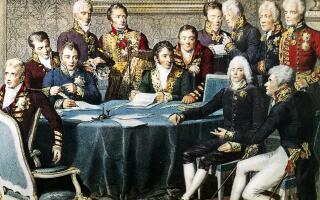 Participants at the Congress of Vienna in 1814-15, Austria by Isabey, Jean-Baptiste (1767-1855) (after); (add.info.: Participants at the Congress of Vienna in 1814-1815. Austria, 19th century.); De Agostini Picture Library