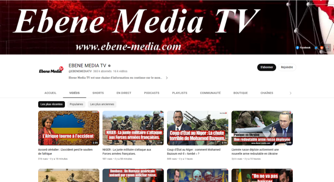 La chaîne YouTube Ebene Media.