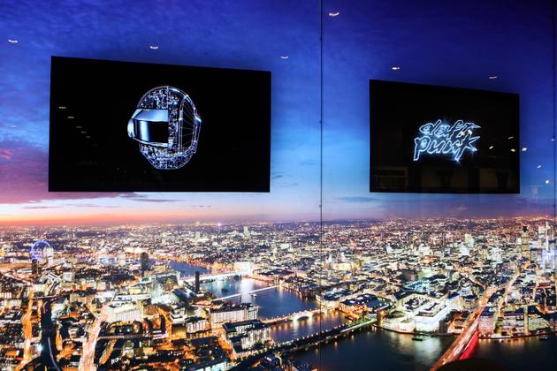 A listening party for Daft Punk's album "Random Access Memories" at the Shard in London on May 13, 2013.