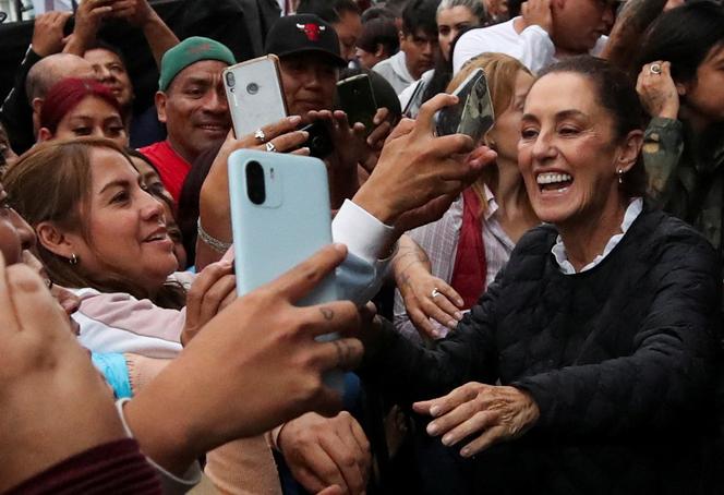 Claudia Sheinbaum durant un rassemblement à Macroplaza Iztapalapa à Mexico, le 1er août 2023.