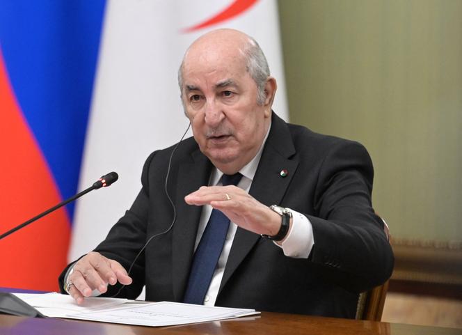 Algerian President Abdelmadjid Tebboune at a meeting in Moscow, Russia, on June 14, 2023.