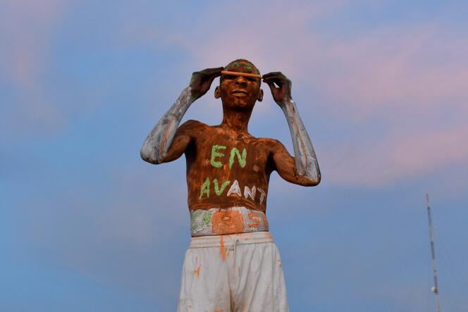 Un partisan de la junte putschiste, à Niamey, le 10 août 2023.