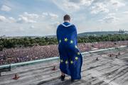 Lors d’un rassemblement exigeant la démission du Premier ministre tchèque Andrej Babis, le 23 juin 2019 à Prague.