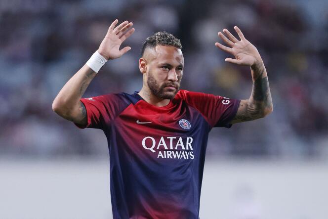 Neymar, après le match amical du Paris Saint-Germain contre Al-Nassr, à Osaka (Japon), le 25 juillet 2023.