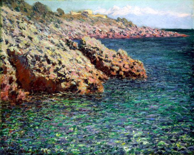 Claude Monet's « Rocks on the Mediterranean Coast » (1888).
