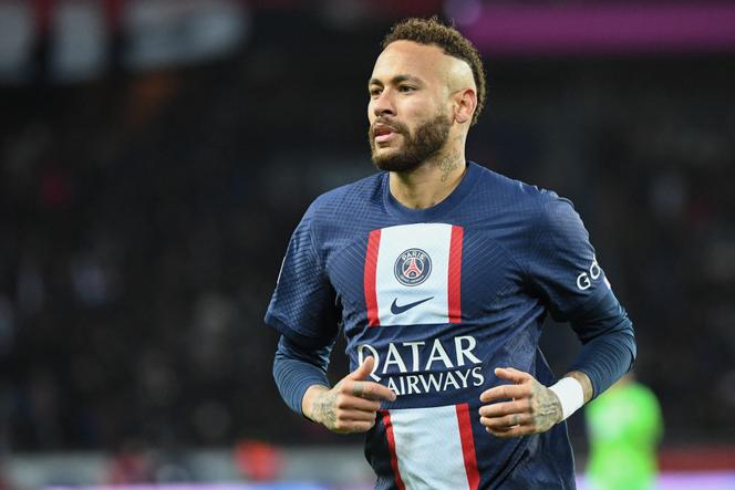 Brazilian forward Neymar at the Parc des Princes Stadium in Paris on January 11, 2023.