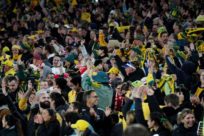 In the stands at Sydney's Stadium Australia, during the semi-final between the Matildas and the Lionesses (England). August 16, 2023. 