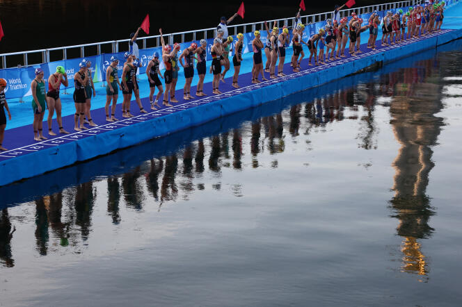 A triathlon test event was held in the Seine in August 2023.