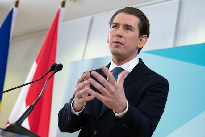 Former Austrian Chancellor Sebastian Kurz during a news conference in Vienna, Austria, on December 2, 2021.