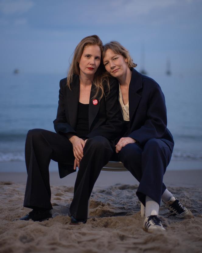 La regista Justine Tritt e l'attrice Sandra Holler durante il Festival di Cannes il 21 maggio 2023.