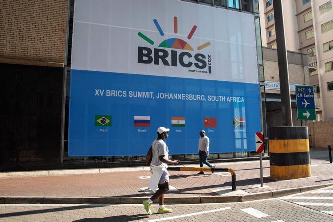 The announcement of the BRICS summit, Sandton Convention Centre, Johannesburg (South Africa), August 20, 2023. 