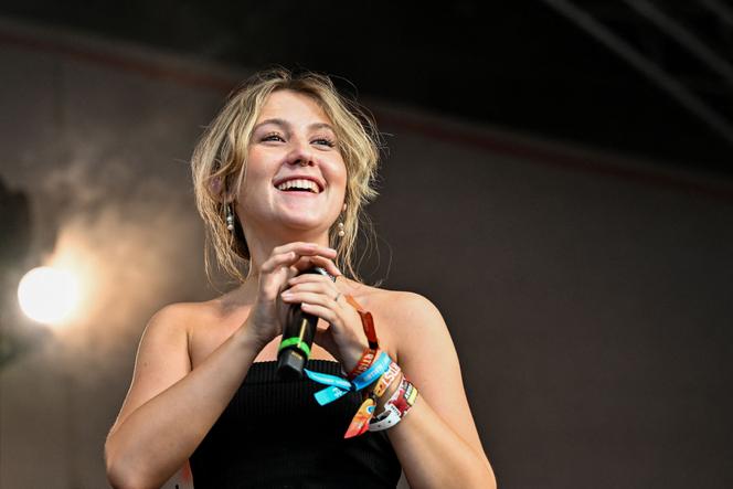 Welsh singer Hannah Grae performs on stage during the 20th edition of the Rock en Seine music festival in Saint-Cloud, southwest of Paris, on August 23, 2023.
