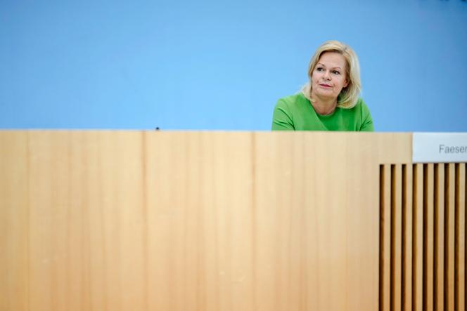 German Interior Minister Nancy Faeser in Berlin on August 23, 2023.