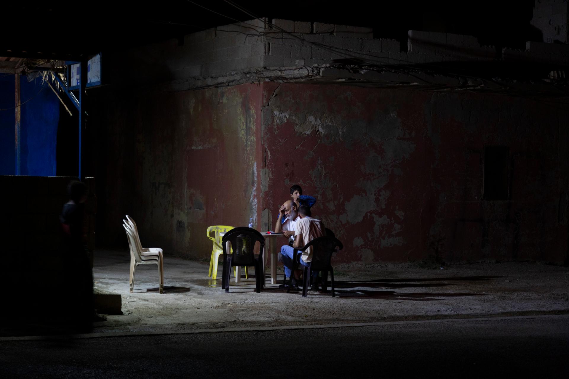 In front of Fouad's store, not far from the village of Hay el Baher (Lebanon), August 22, 2023. One of the shopkeeper's sons entered Europe illegally in 2022.