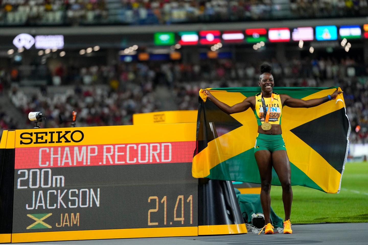 Rojas wins fourth triple jump world title, Jackson nears 200m world record Time News