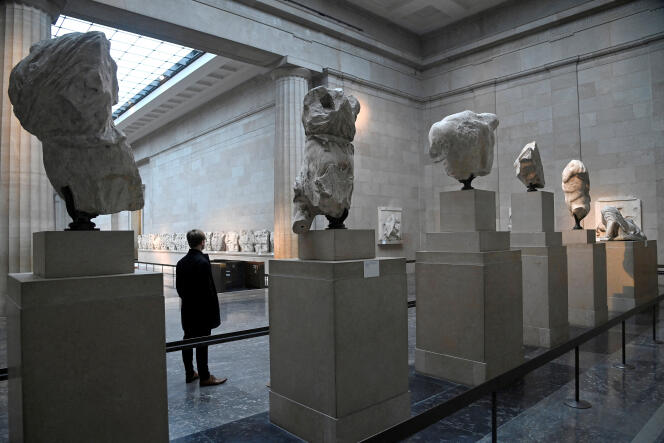 Las colecciones de Antigüedades griegas del Museo Británico con los mármoles del Partenón al fondo, en enero de 2023.
