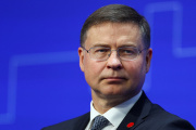 Le vice-président de l’exécutif européen, Valdis Dombrovskis, à Londres, le 21 juin 2023.