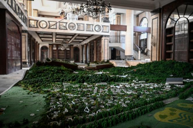 A model of a residential complex, since abandoned, on the outskirts of Shenyang, in China's Liaoning province, on March 31, 2023.