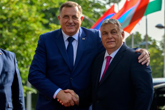 Bosnian Serb entity president Milorad Dodik and Hungarian prime minister Viktor Orban in Banja Luka, June 22, 2023.