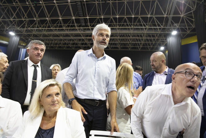 Laurent Wauquiez at the political return of the Republicans in Cannet (Alpes-Maritimes), August 27, 2023.
