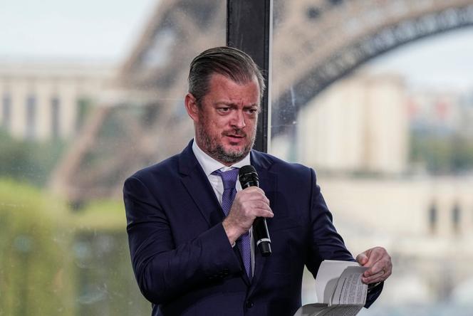 Andrew Parsons, President of the International Paralympic Committee, at the D-1 press conference in Paris on August 28, 2023.