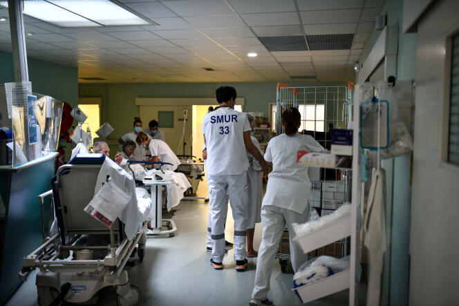 En el servicio de urgencias del hospital Robert-Boulin de Libourne (Gironda), el 25 de agosto de 2023.