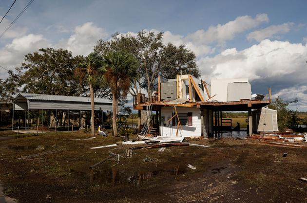 Keaton Beach, Florida, where Hurricane Idalia made landfall, on August 30, 2023.