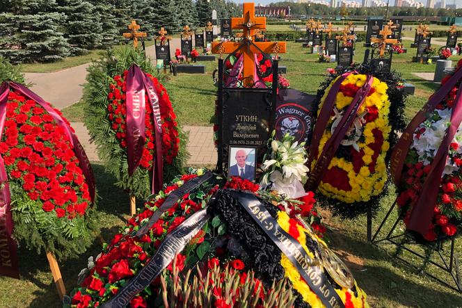 A view of the grave of Dmitry Utkin, who oversaw the military operations of the Wagner Group, at the Federal Military Memorial Cemetery in Mytishchy, outside Moscow, Russia, August 31, 2023.