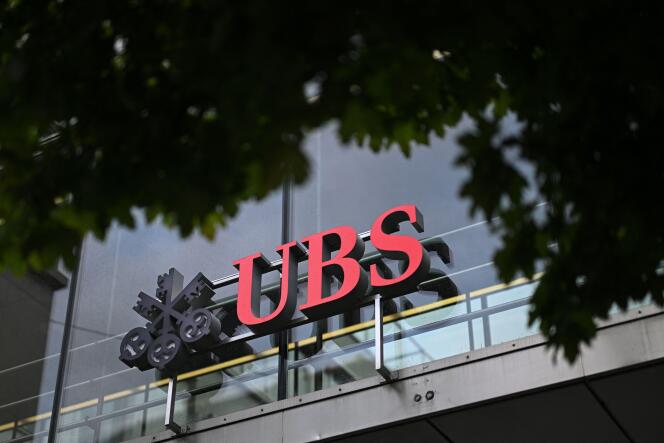Enseigne de la banque UBS, à Zurich (Suisse), le 31 août 2023.