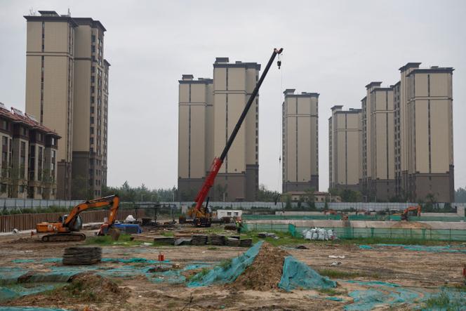 Construction site of a real estate complex developed by the developer Country Garden, in Tianjin (China), on August 18, 2023.