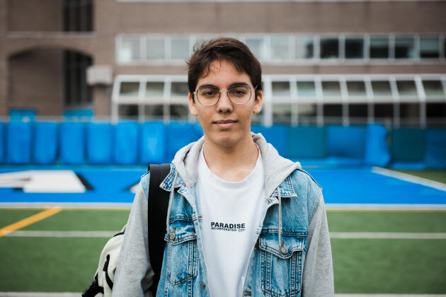 Rayan Hermassi, 18 ans, en provenance de La Celle-Saint-Cloud (Yvelines), entre en première année d’études internationales, il a dû contracter un prêt de 40 000 dollars canadiens (soit 27 000 euros) pour financer ses études, à l’université de Montréal, le 29 août 2023.