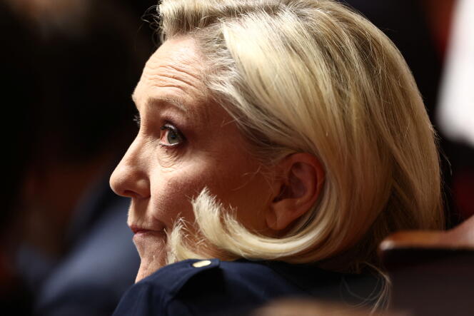Marine Le Pen, à l’Assemblée nationale, à Paris, le 4 juillet 2023.