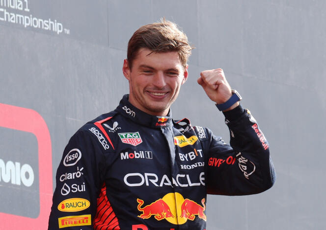 Max Verstappen après sa victoire au Grand Prix de Monza (Italie), dimanche 3 septembre.