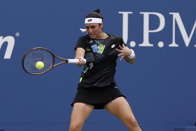 Tunisian Ons Jabeur during her match against Chinese Qinwen Zheng, in the round of 16 of the US Open, in New York, September 5, 2023.