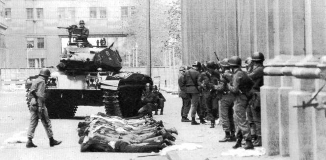 Durante el golpe de Estado del 13 de septiembre de 1973 en Santiago de Chile.