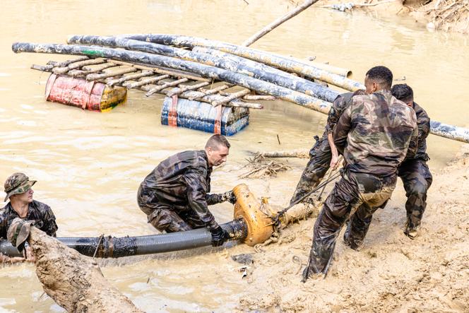 Military intervention near the Maroni River, France, in 2021.