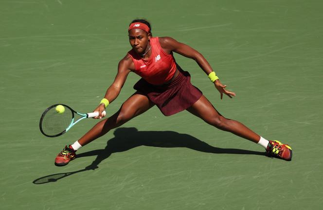 L’Américaine Coco Gauff lors de son quart de finale contre la Lettone Jelena Ostapenko, à l’US Open, à New York, le 5 septembre 2023.