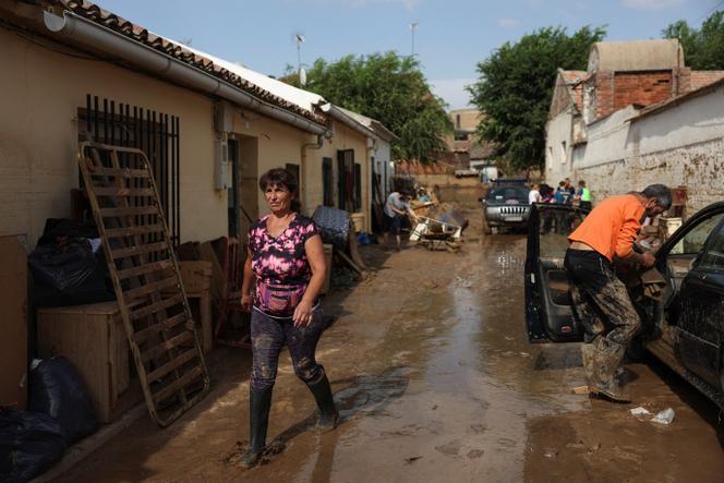 After torrential rains in Chozas de Canales, Toledo province, September 4, 2023.